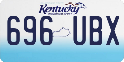 KY license plate 696UBX