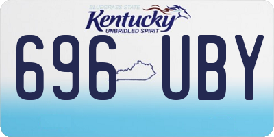 KY license plate 696UBY