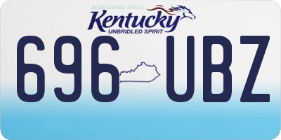 KY license plate 696UBZ