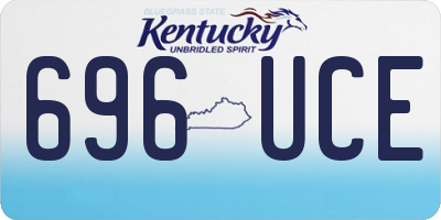 KY license plate 696UCE