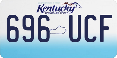 KY license plate 696UCF