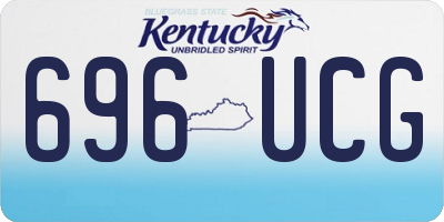 KY license plate 696UCG