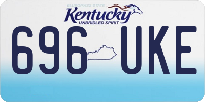 KY license plate 696UKE