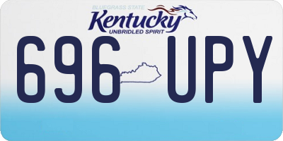 KY license plate 696UPY