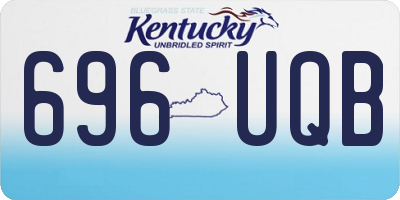 KY license plate 696UQB