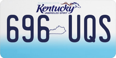 KY license plate 696UQS