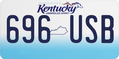 KY license plate 696USB