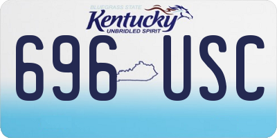 KY license plate 696USC
