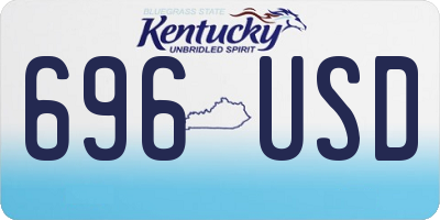 KY license plate 696USD