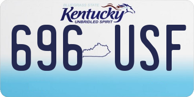 KY license plate 696USF