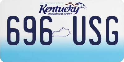 KY license plate 696USG