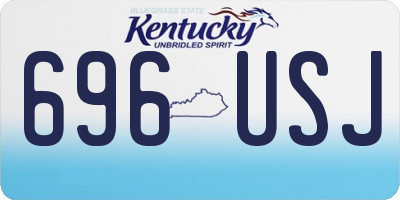KY license plate 696USJ