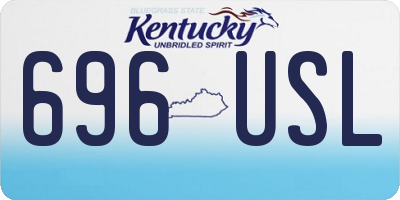 KY license plate 696USL