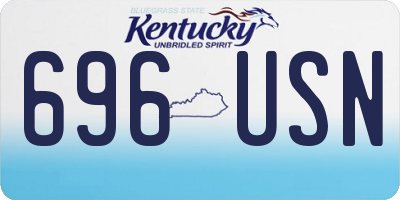 KY license plate 696USN
