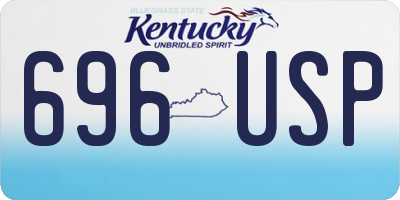 KY license plate 696USP