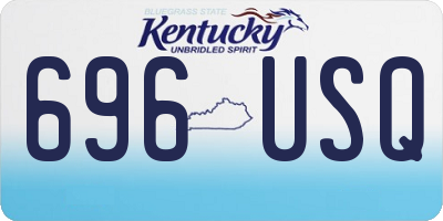 KY license plate 696USQ