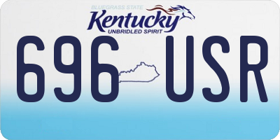 KY license plate 696USR