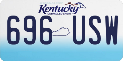 KY license plate 696USW