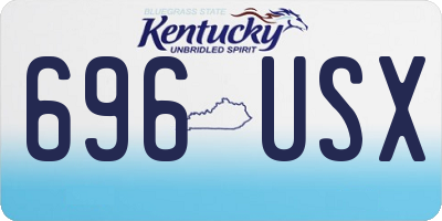 KY license plate 696USX