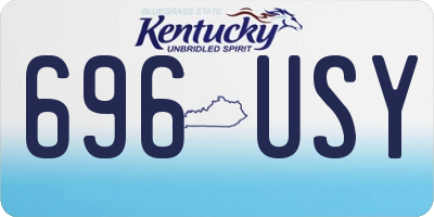 KY license plate 696USY