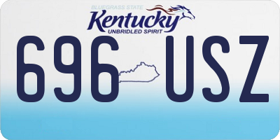 KY license plate 696USZ