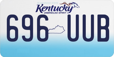 KY license plate 696UUB