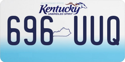 KY license plate 696UUQ