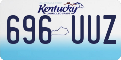 KY license plate 696UUZ