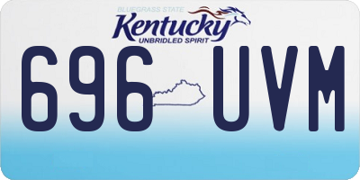 KY license plate 696UVM