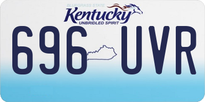 KY license plate 696UVR