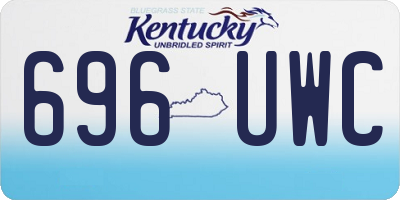 KY license plate 696UWC