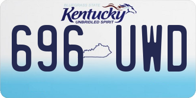 KY license plate 696UWD