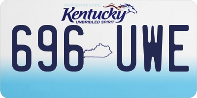 KY license plate 696UWE