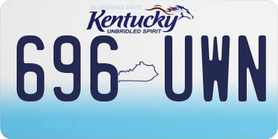 KY license plate 696UWN