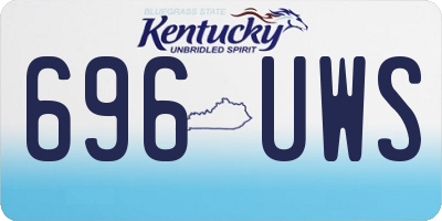 KY license plate 696UWS