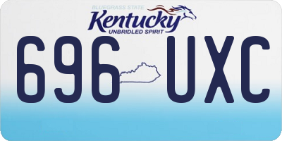KY license plate 696UXC