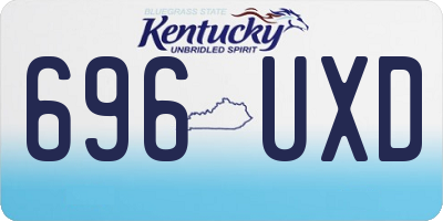 KY license plate 696UXD