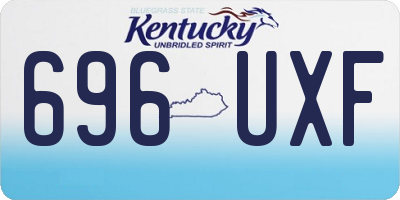 KY license plate 696UXF