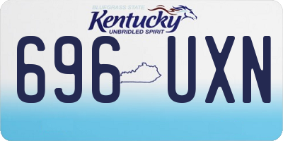 KY license plate 696UXN