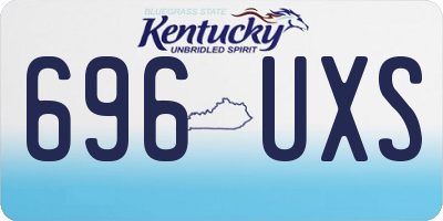 KY license plate 696UXS