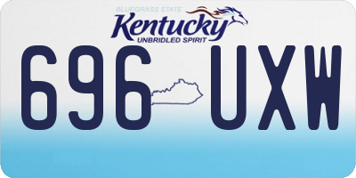 KY license plate 696UXW