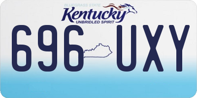 KY license plate 696UXY