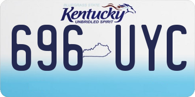 KY license plate 696UYC
