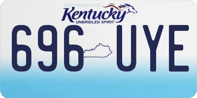 KY license plate 696UYE