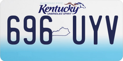 KY license plate 696UYV