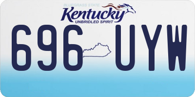 KY license plate 696UYW
