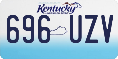 KY license plate 696UZV