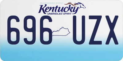 KY license plate 696UZX