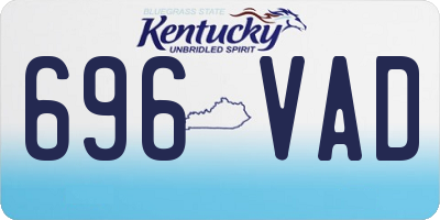 KY license plate 696VAD