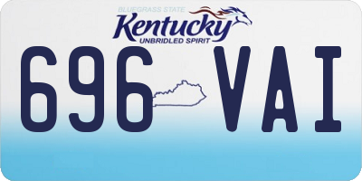 KY license plate 696VAI